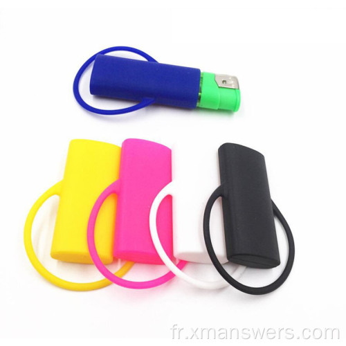 Étui à briquet en caoutchouc silicone personnalisé avec bracelet